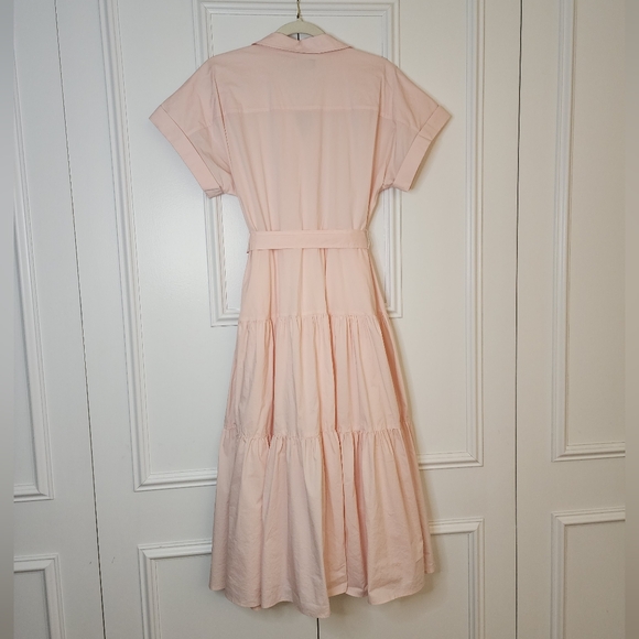 Ralph Lauren Pink Belted Cotton-Blend Tiered Dress | Size 8 - Picture 8 of 11